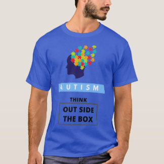 Autismus Bewusstsein denken außerhalb der Box Trim T-Shirt