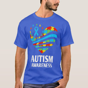 Autismus Bewusstsein der Frauen Herzunterstützung T-Shirt