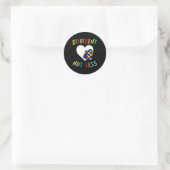 Autismus Bewusstsein Design Geschenk anders als Runder Aufkleber (Tasche)