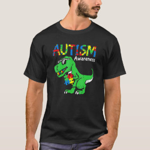 Autismus-Bewusstsein Dino Autistischer Dinosaurier T-Shirt