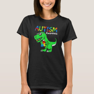 Autismus-Bewusstsein Dino Autistischer Dinosaurier T-Shirt