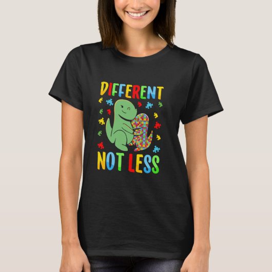 Autismus-Bewusstsein Dino Dinosaurier Mutter Kind T-Shirt (Vorderseite)