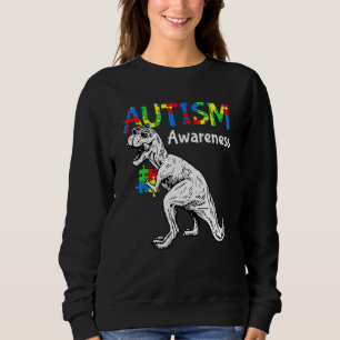 Autismus Bewusstsein Dino Niedlich Dinosaurier Aut Sweatshirt