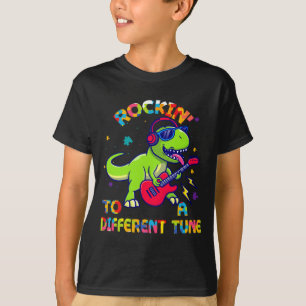 Autismus-Bewusstsein Dino Rex Rockt Nach Anderem R T-Shirt