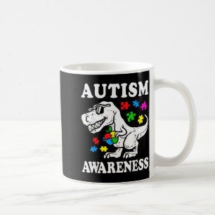 Autismus-Bewusstsein Dino T-Rex Dinosaurier-Puzzle Kaffeetasse
