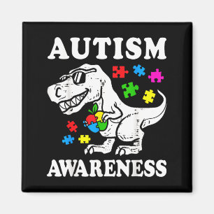 Autismus-Bewusstsein Dino T-Rex Dinosaurier Puzzle Magnet
