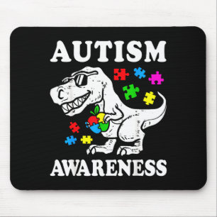 Autismus-Bewusstsein Dino T-Rex Dinosaurier-Puzzle Mousepad