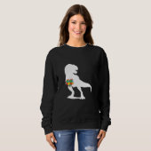 Autismus Bewusstsein Dinosaur T Rex Puzzle Herz Sweatshirt (Vorne ganz)