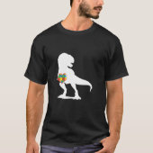 Autismus Bewusstsein Dinosaur T Rex Puzzle Herz T-Shirt (Vorderseite)
