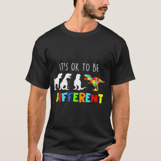 Autismus Bewusstsein Dinosaurier Kid Boys sein Ok  T-Shirt