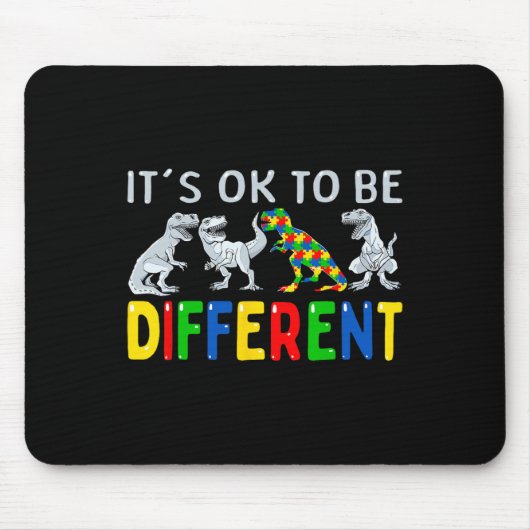 Autismus Bewusstsein Dinosaurier Kinder Boys Es is Mousepad (Vorne)