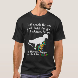 Autismus Bewusstsein Dinosaurier Mama Lehrer ich s T-Shirt