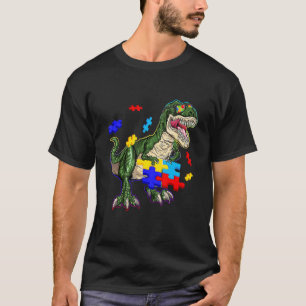 Autismus-Bewusstsein Dinosaurier T Rex Sonnenbrill T-Shirt