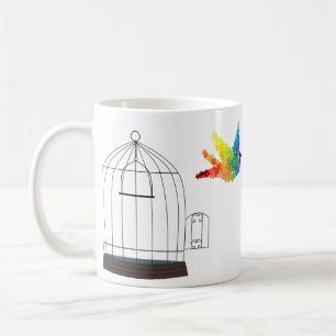 Autismus-Bewusstsein eingesperrte Vogel-Tasse Kaffeetasse