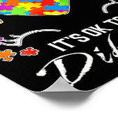 Autismus Bewusstsein Einhorn Maske Es ist gut, zu Poster (Ecke)