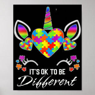 Autismus Bewusstsein Einhorn Maske Es ist gut, zu Poster