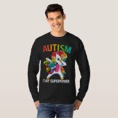 Autismus Bewusstsein Einhorn Supermacht T-Shirt (Vorne ganz)