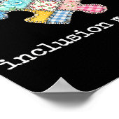 Autismus-Bewusstsein-Einschluss-Patchwork-Puzzle Poster (Ecke)