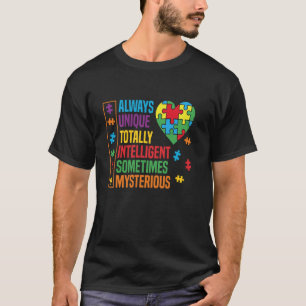 Autismus-Bewusstsein Einzigartig Intelligent Gehei T-Shirt