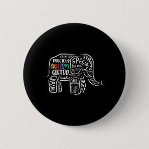 Autismus Bewusstsein Elefant Akzeptanz Autistische Button