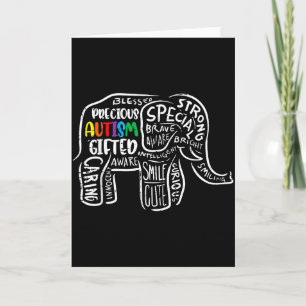 Autismus-Bewusstsein Elefant Akzeptanz autistische Karte
