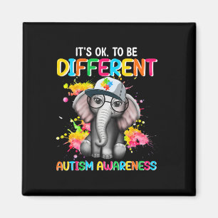 Autismus-Bewusstsein Elefant Blume Es ist okay, an Magnet