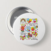Autismus Bewusstsein Embrace Diversity Neuro-Inklu Button (Vorne & Hinten)