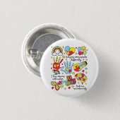 Autismus Bewusstsein Embrace Diversity Neuro-Inklu Button (Vorne & Hinten)