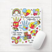 Autismus Bewusstsein Embrace Diversity Neuro-Inklu Mousepad (Mit Mouse)