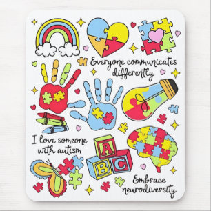Autismus Bewusstsein Embrace Diversity Neuro-Inklu Mousepad