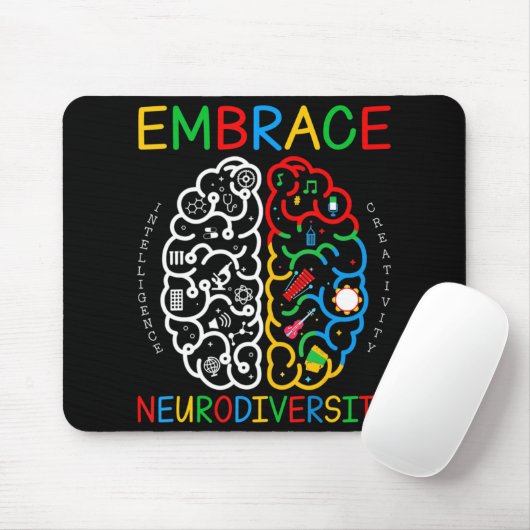 Autismus Bewusstsein Embrace Neurodiversity ADHD A Mousepad (Mit Mouse)