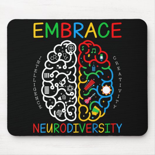 Autismus Bewusstsein Embrace Neurodiversity ADHD A Mousepad (Vorne)