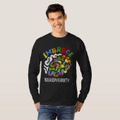 Autismus Bewusstsein Embrace Neurodiversity Autism T-Shirt (Vorne ganz)