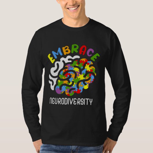 Autismus Bewusstsein Embrace Neurodiversity Autism T-Shirt (Vorderseite)