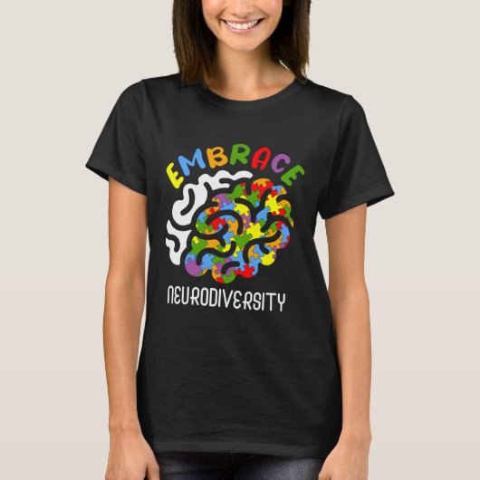 Autismus Bewusstsein Embrace Neurodiversity Autism T-Shirt (Vorderseite)