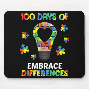 Autismus Bewusstsein Embrace Unterschiede 100 Tage Mousepad