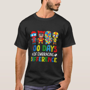 Autismus Bewusstsein Embrace Unterschiede 100 Tage T-Shirt