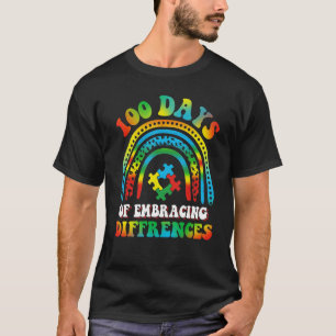 Autismus Bewusstsein Embrace Unterschiede 100 Tage T-Shirt
