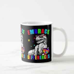Autismus Bewusstsein Embrace Unterschiede Trex Din Kaffeetasse
