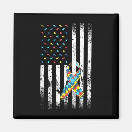 Autismus Bewusstsein erschüttert amerikanisches Fl Magnet (Vorne)