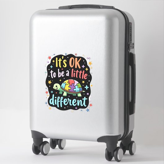 Autismus-Bewusstsein Es ist gut, ein bisschen ande Aufkleber (Koffer)