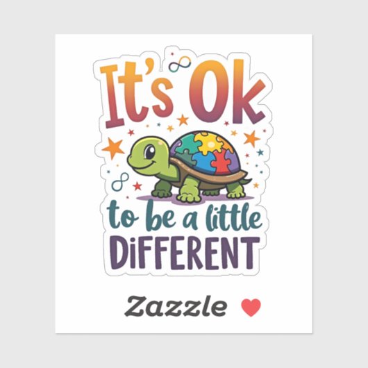 Autismus-Bewusstsein Es ist gut, ein bisschen ande Aufkleber (Blatt)