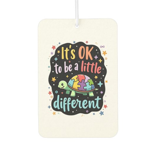 Autismus-Bewusstsein Es ist gut, ein bisschen ande Autolufterfrischer (Vorderseite)