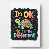 Autismus-Bewusstsein Es ist gut, ein bisschen ande Fotoplatte (Vorderseite)