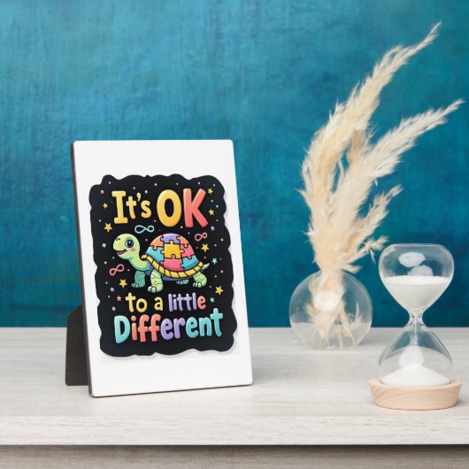 Autismus-Bewusstsein Es ist gut, ein bisschen ande Fotoplatte (Seite)