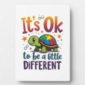 Autismus-Bewusstsein Es ist gut, ein bisschen ande Fotoplatte (Vorderseite)