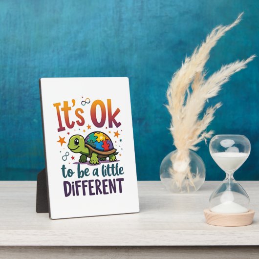 Autismus-Bewusstsein Es ist gut, ein bisschen ande Fotoplatte (Seite)