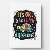 Autismus-Bewusstsein Es ist gut, ein bisschen ande Fotoplatte (Vorderseite)