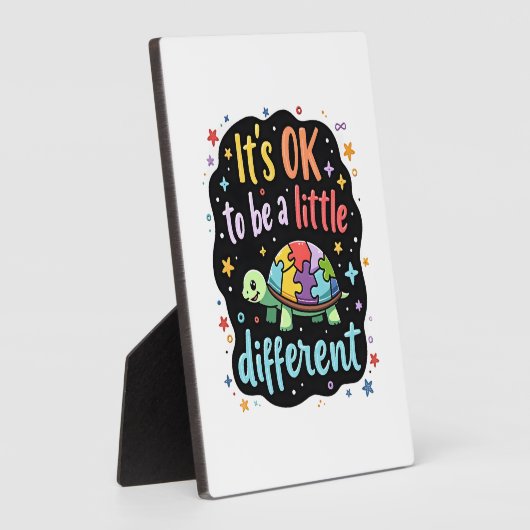 Autismus-Bewusstsein Es ist gut, ein bisschen ande Fotoplatte (Seite)