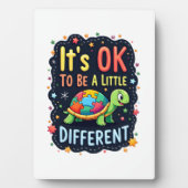 Autismus-Bewusstsein Es ist gut, ein bisschen ande Fotoplatte (Vorderseite)